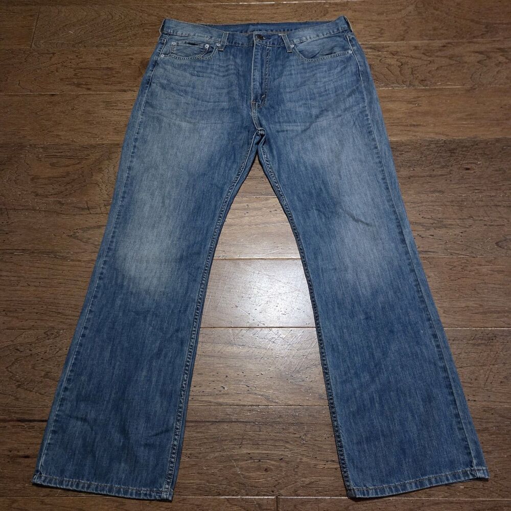 Levis 527 Slim Bootcut Jeans Mens 38x32 Medium Wash Blue Denim 100% Cotton